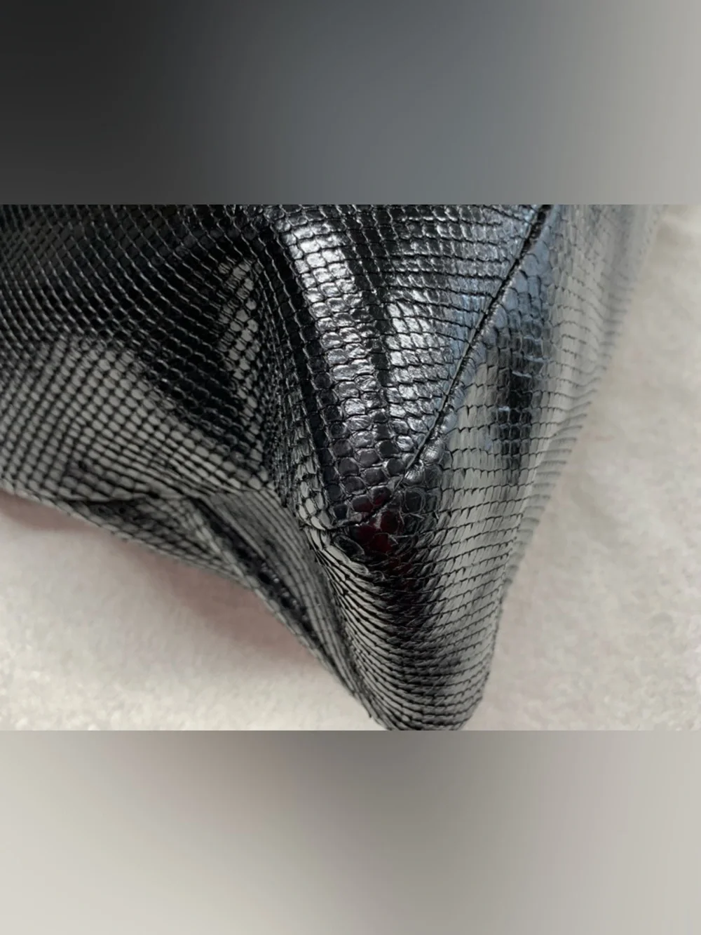 Gucci Horsebit Large Black Python Snakeskin Hobo Bag